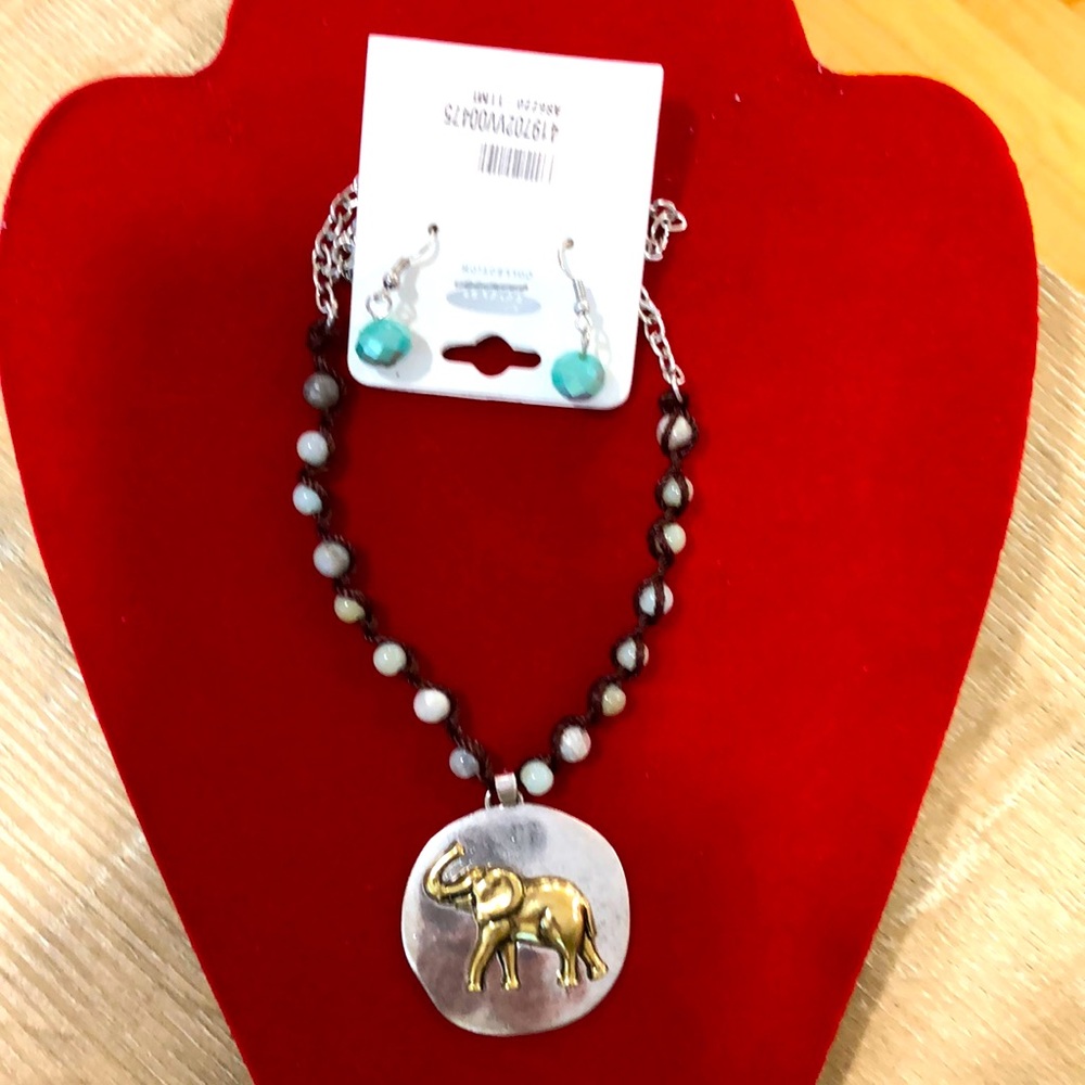 Elephant and Earrings Set.